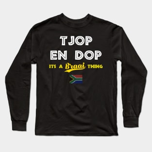 Tjop En Dop Classic South African Braai Family Long Sleeve T-Shirt